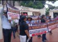 Contratistas de escuelas protestas en reclamos de&nbsp; devolución de RD$ 80 millones por retenciones, consideran indebidas