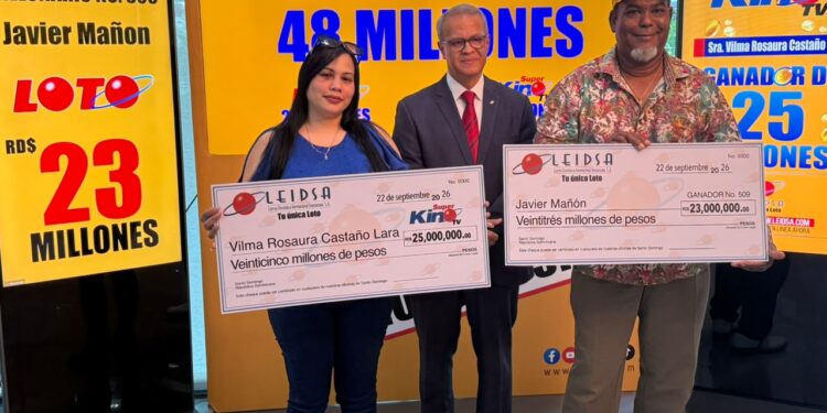 LEIDSA entrega 48 millones de pesos a dos nuevos ganadores